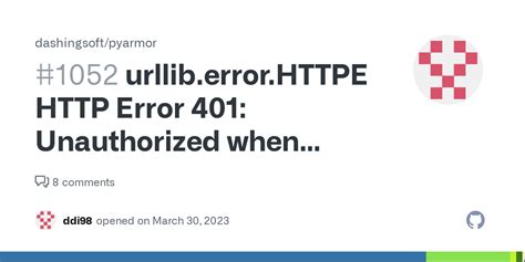 403 &39;Forbidden&39; means that the server understood the request but will not fulfill it. . Urllib error httperror http error 401 unauthorized python3